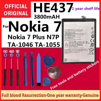 Eredeti HE347 3800mAh Akkumulátor Nokia 7 Nokia7 Plusz N7P N 7P TA-1046 TA-1055 Ő 347 Akkumulátorok Volta +Tracking + Eszközök