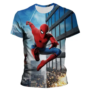 2021 Új Nyári Spider-Man 3D Nyomtatott póló, Férfiak, Nők, Gyerekek, Nyár, Hűvös Spiderman Póló Maximum Streetwear Póló Fiú lány Gyerek 2