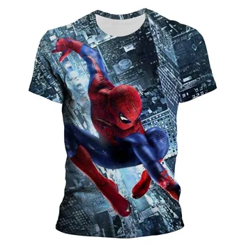 2021 Új Nyári Spider-Man 3D Nyomtatott póló, Férfiak, Nők, Gyerekek, Nyár, Hűvös Spiderman Póló Maximum Streetwear Póló Fiú lány Gyerek 3