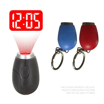 Mini Digitális Projektoros Óra Hordozható LED Fali Mennyezeti Idő Kivetítés varázslatra Éjszakai Fény Elektronikus Óra kulcstartó dekoráció