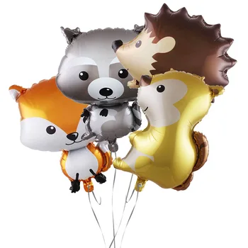 Léggömböt sündisznó rókát, mókust, mosómedvét alakja lebegnek air ball gyerekek szülinapi party dekoráció állat léggömb