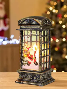 Karácsonyi Dekoráció Az Otthoni Lámpa Led Karácsonyi Szél Lámpa Évjárat Telefonfülke Este Fény Dekoráció Mikulás Elk Lámpa