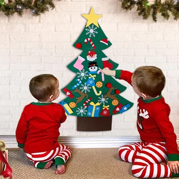 DIY Gyerekek Éreztem, karácsonyfa, Karácsonyi Dekoráció, Otthon Navidad 2021 újévi Ajándékok, Karácsonyi Díszek, Mikulás, karácsonyfa