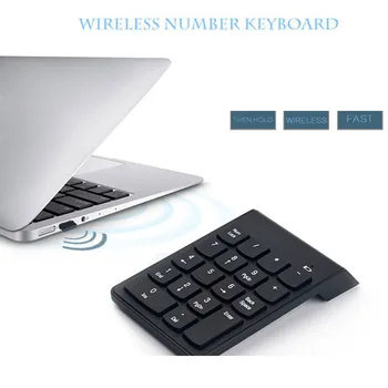 Könnyű Működtetni Számítógép Notebook Numerikus Billentyűzet Digitális Külső Billentyűzet 2.4 G Wireless Egyetemes Numpad ABS Mini USB 18 Kulcsok