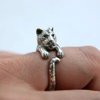 Állítható Tigris gyűrű Eredeti Ezüst Gyűrű Tigris Állat Gyűrű, a Legjobb Eladási Állati Ékszerek, Jókora Ékszerek, Nagy Hatalom Amulett