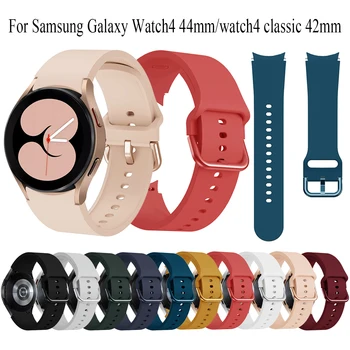 Új, Eredeti Szilikon watchband Pántok Samsung Galaxy watch4 44mm 40mm/watch4 klasszikus 42mm 46mm/Aktív 2 karkötő Karkötő