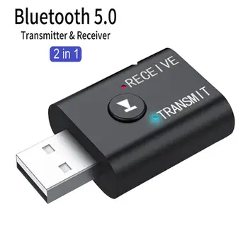 Bluetooth 5.0 Audio Adó-Vevő Mini, 3,5 mm-es AUX USB-Zene Sztereó Bluetooth Dongle Vezeték nélküli Adapter A TV-készülék PC Fejhallgató