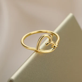 Évjárat Üreges Szerelmes Szív Gyűrű a Nők Varázsa Pár Új Design Gyűrű, Ékszerek, Menyasszonyi Kiegészítők 3