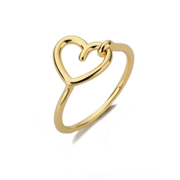 Évjárat Üreges Szerelmes Szív Gyűrű a Nők Varázsa Pár Új Design Gyűrű, Ékszerek, Menyasszonyi Kiegészítők 5