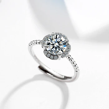 S925 Sterling Ezüst Nyitott Gyűrű jegygyűrű párok gyűrűk nők eljegyzési luxus sterling ezüst gyűrű