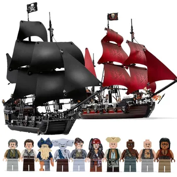 A Black Pearl Hajó, A Karib-tenger kalózai Hajó Modell építőkövei a Számok DIY Tégla Születésnapi Ajándékok Gyerekeknek Játékok