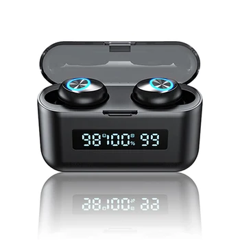 TWS Vezeték nélküli Fülhallgató BT V5.0 Sztereó zajszűrő Headset LED-es Fülhallgató, A Töltés Esetben Touch Control Sport Fülhallgató