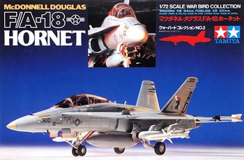 TAMIYA 60702 1/72 McDonnel-Douglas F/A-18 Hornet Vadászgép Kijelző Gyűjthető Műanyag Játék Közgyűlés Épület Modell Készlet