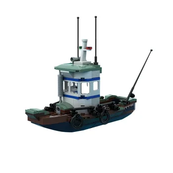 Retro Gépeket Halászati Bolt Hajó Építőkövei Ősi Hal Hajó Tégla Össze Tengeri Jármű, Játék, Játékok, Születésnapi Ajándékok