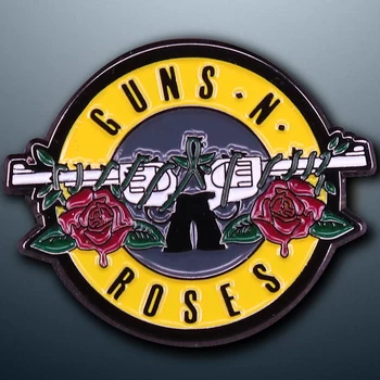 A Guns N Roses Los Angeles-i Kaliforniai Zenekar Logója Bross jelvény GNR zománc pin hard rock zene szerelmeseinek nagy mellett 0