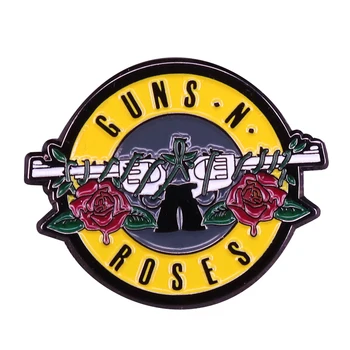 A Guns N Roses Los Angeles-i Kaliforniai Zenekar Logója Bross jelvény GNR zománc pin hard rock zene szerelmeseinek nagy mellett 1