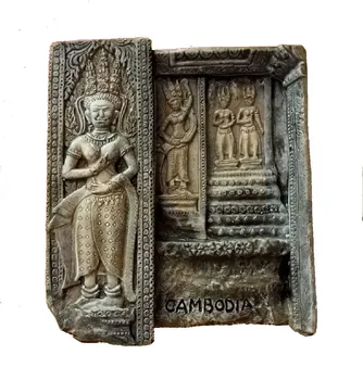 Kambodzsa Istennő: Apsara Kézzel Festett Aromaterápiás Hűtőmágnesek Utazási Ajándéktárgyak Hűtőszekrény Mágneses Matrica Lakberendezés