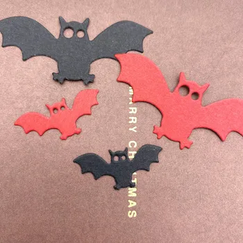 2db Halloween bat fémforgácsolási Meghalni Penész Scrapbook Dekoráció Dombornyomott fotóalbum Kártya Készítés DIY Kézműves 2021 Új 50*55mm