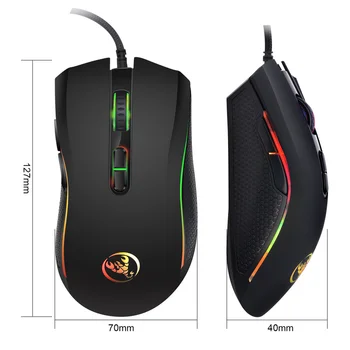 High-end optikai szakmai gaming mouse a 7 élénk színek, LED háttérvilágítás, ergonomikus kialakítás, alkalmas LOL CS 3
