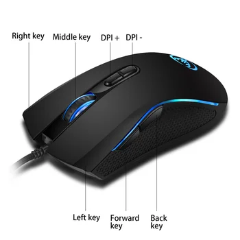High-end optikai szakmai gaming mouse a 7 élénk színek, LED háttérvilágítás, ergonomikus kialakítás, alkalmas LOL CS 4