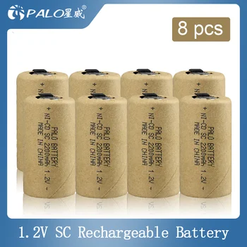 PALO 1.2 V SC akkumulátor 2200mAh Sub C Ni-Cd Akkumulátorok Batteria a Lap szerszám NiCd SUBC akkumulátorok elektromos fúró, Csavarhúzó 0