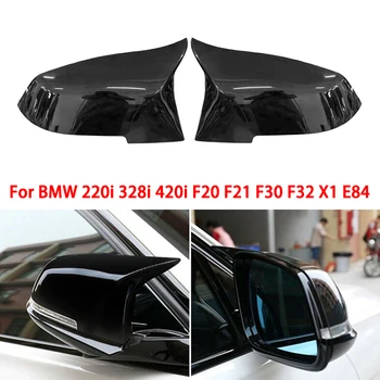 Fényes Fekete Visszapillantó Tükör Borító Sapkát BMW F20 F21 F22 F30 F32 F36 X1 F87 M3 Kiváló Minőségű Automatikus Tartozékok