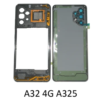 Középső Keret hátlap Samsung Galaxy A32 4G LTE A325F A325M A325 Eredeti Telefon Új Lakások Alváz Hátsó Panel Fedél