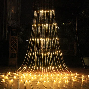 Karácsony, Új Év LED-Vízesés Meteorzápor Eső String Fény Girland Ünnepi Dekoráció Fények Haza Garland Tündér Függöny Lámpák 0