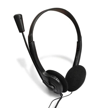 Fülhallgató Mikrofon HD PC Multi-Key Control, 3,5 mm-es Call Center Vezetékes Fejhallgató, Mikrofon HD PC /Laptop/Számítógép