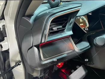 Alkalmas Honda Civic 2016 2017 2018 2019 Hangulat Fény LED Footwell Központi kontroll-lámpa Szén-Stílus Teljes autó Környezeti Lámpa 5
