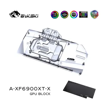 Bykski vízhűtéses Blokk használata az XFX Radeon RX 6800 XT Speedster Merc 319/RX 6900XT GPU-s Kártya/Teljes Borító Réz Hűtő Block