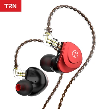 TRN V90S OCC Tiszta Réz Kábel 5BA+1DD Fém Fülhallgató Hibrid HIFI Bass Fülhallgató A Fülében Monitor zajszűrő Fülhallgató