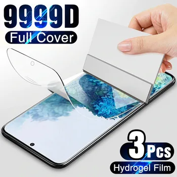 3Pcs Hidrogél Film a képernyővédő fólia Samsung Galaxy S10 S20 S9 S8 Plusz S7 S6 Szélén Képernyő Védő Megjegyzés 20 8 9 10