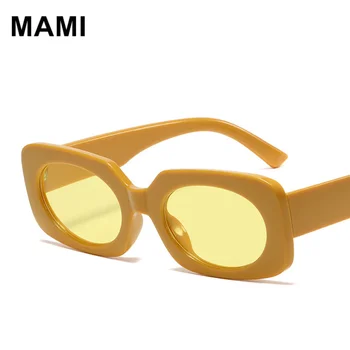 Ins Népszerű Cukorka Színű Négyzet Napszemüveg Női Férfi Retro Kis Keret Sárga Árnyalatok napszemüvegek Vintage Szemüveg UV400