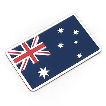 Alumínium Ötvözet Téglalap Stílus Ausztrália Nemzeti Jelkép Ausztrál Zászló Autó Matricák 8x5cm