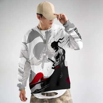 Új Kínai Stílusú Alkalmi Fehér Hip-Hop, Street wear Melegítőfelső Férfi Pulóver Férfi Plus Size