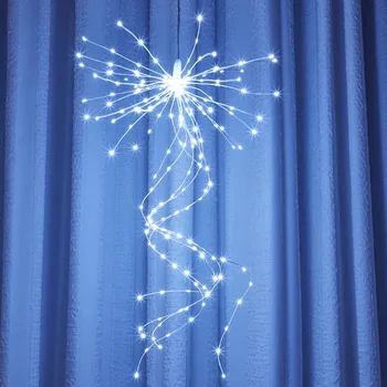 LED String Fények DIY Tűzijáték Patak Tündér Fény 8 Módok Lóg Starburst Lámpa Garland Fesztivál, Dekoráció villogó Fények 5