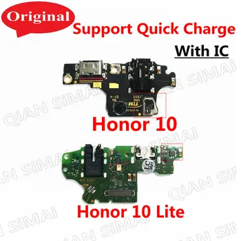 A Huawei Honor 10 10i / Megtiszteltetés 10 Lite Eredeti USB Dokkoló Töltés csatlakozó Fülhallgató Jack flex testület & Mikrofon Alkatrészek