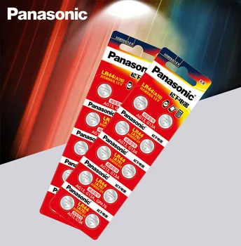Panasonic 20pc 1,5 V-os gombelem Elem lr44 Lítium Érme Akkumulátorok A76 AG13 G13A LR44 LR1154 357A SR44 100% Eredeti