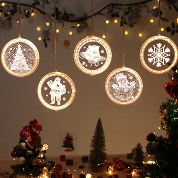 Karácsonyi LED Fények Hópehely Boldog Karácsonyi fényfüzér, Karácsonyi Ajándék Gyerekeknek Új Év 2022 Navidad újévi Ajándék Világítás 0