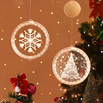 Karácsonyi LED Fények Hópehely Boldog Karácsonyi fényfüzér, Karácsonyi Ajándék Gyerekeknek Új Év 2022 Navidad újévi Ajándék Világítás 3