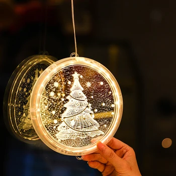 Karácsonyi LED Fények Hópehely Boldog Karácsonyi fényfüzér, Karácsonyi Ajándék Gyerekeknek Új Év 2022 Navidad újévi Ajándék Világítás 4