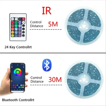 Vízálló RGB Bluetooth LED Szalag Világítás SMD5050 Led Fény a Szobában 10M 5M Rugalmas Lámpa Szalag SMD RGB Szalag Dióda Luces 3
