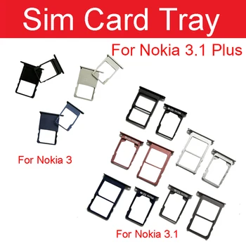 A Sim-Kártya Tálcát tartó Nokia 3 3.1 Plusz TA-1049 TA-1057 TA-1063 TA-1070 TA-1074 Sim-kártya-SD Kártya Adapter Csere, Javítás, Alkatrészek
