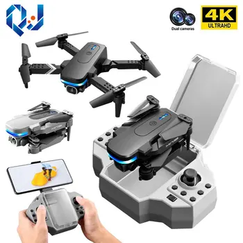 QJ 2021 Új KY910 Mini Drón, Dual Kamera 4K HD nagylátószögű Wifi FPV Professzionális Összecsukható RC Helikopter Quadcopter Játékok Ajándék