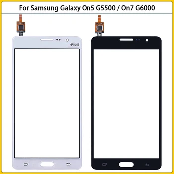 Új Samsung Galaxy On5 G5500 G550 / On7 G6000 SM-G6000 Érintőképernyős Panel Érzékelő Digitalizáló LCD Első Üveg, Érintőképernyő