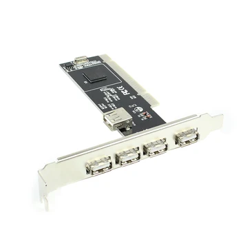 USB 2.0, 4 Port 480 Mbps Sebességű HUB PCI Vezérlő Kártya Adapter PCI USB2.0 Asztali PC Számítógép Hajó Nagykereskedelmi