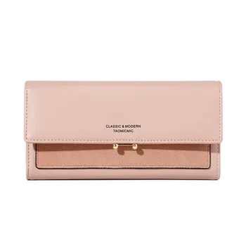 divat a nők hosszú bőr pénztárca luxuri kuplung zsák pénzt hölgyek hitelkártya birtokos pénztárca női PU bőr meleg, rózsaszín táska
