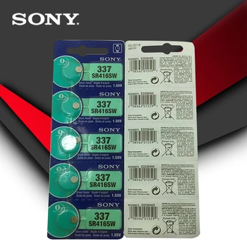 10db Sony 100% Eredeti 337 SR416SW 1.55 V Ezüst-Oxid Óra Akkumulátor SR416SW 337 Gomb, gombelem JAPÁNBAN KÉSZÜLT