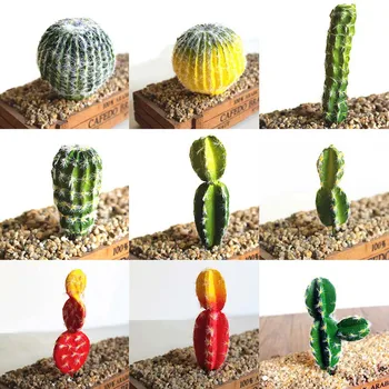 Mesterséges pozsgás növények Növény Kert Miniatűr Hamis Kaktusz DIY Haza Virágos Esküvői Office Garden Dekoratív Növény, Dísztárgyak
